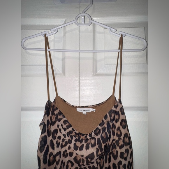 Good American Leopard Print rouged Dress. Size 5 Junior. EUC. - Picture 4 of 11